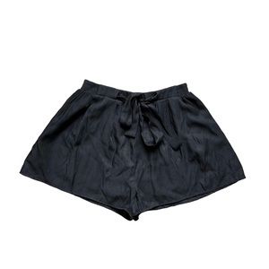 Fab'rik- Black, Flowy, Elastic Waistband, Pocketed Shorts, Size Medium
